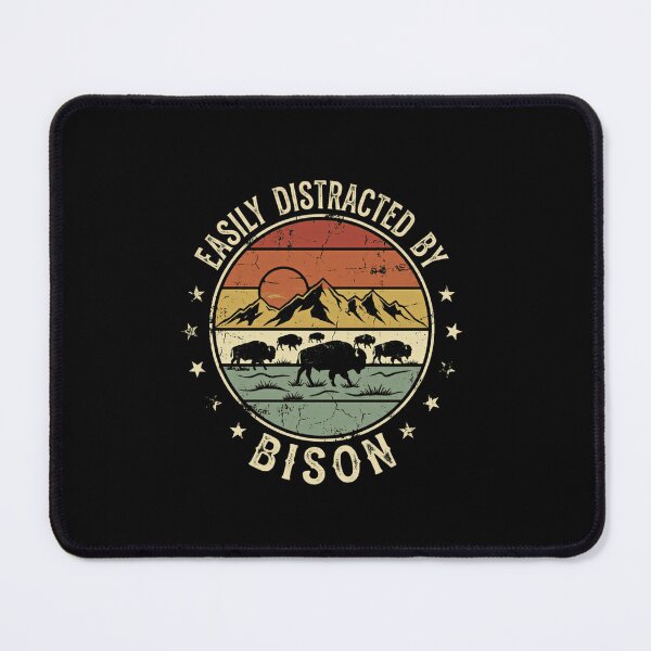 Item preview, Easily Distracted By Bison Wildlife Lover National Park Enthusiast designed and sold by RetroMini2026.
