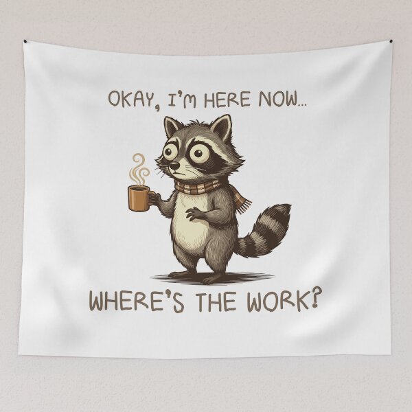 Item preview, Morning Coffee Raccoon designed and sold by BHP Studio.