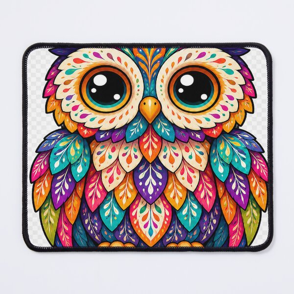 Item preview, Colorful Kawaii Owl Folk Art Graphic designed and sold by alw951.