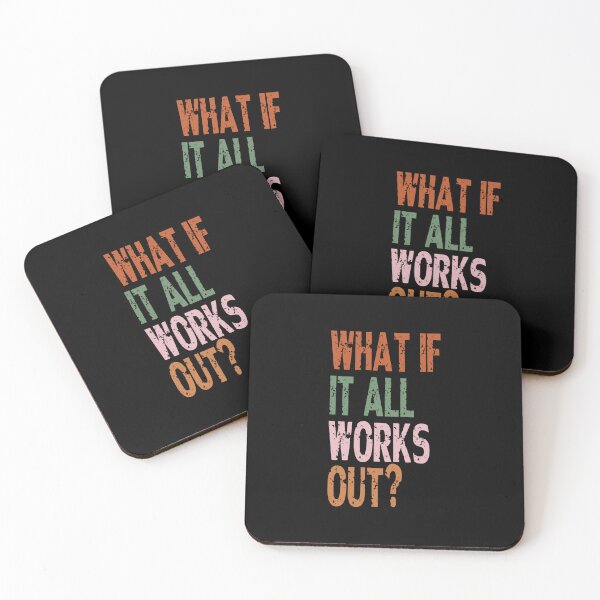 Item preview, What If It All Works Out? Positive Optimism Motivation Quote designed and sold by RetroMini2026.
