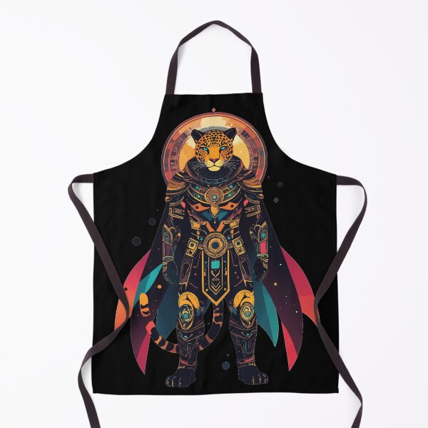 Item preview, Cosmic Leopard Warrior | Sci-Fi Fantasy Big Cat | Cyberpunk Animal Art designed and sold by AvalonMoss.