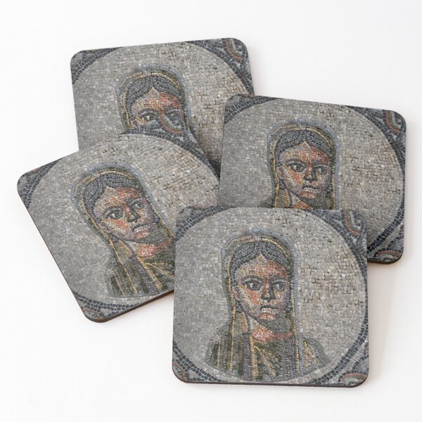 Item preview,  Young woman stares from Roman mosaic in Aquileia designed and sold by TerryKerrImages.