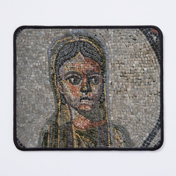 Item preview,  Young woman stares from Roman mosaic in Aquileia designed and sold by TerryKerrImages.