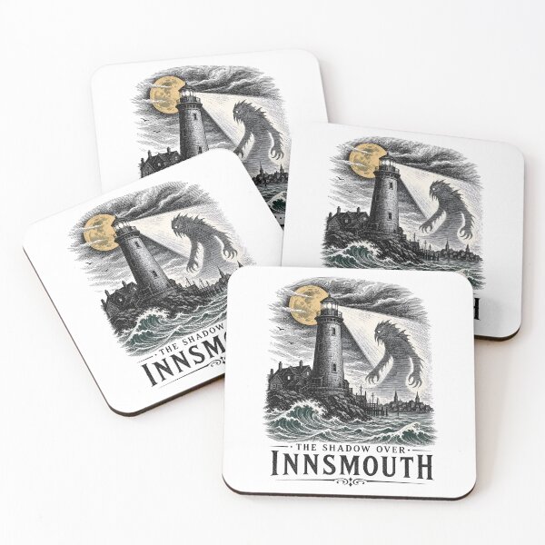 Item preview, The Shadow Over Innsmouth Vintage Lighthouse Monster Engraving designed and sold by Fenay Designs.