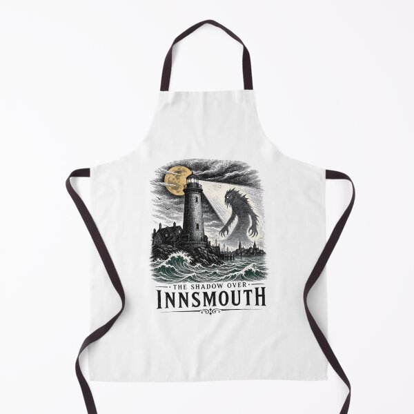 Item preview, The Shadow Over Innsmouth Vintage Lighthouse Monster Engraving designed and sold by Fenay Designs.