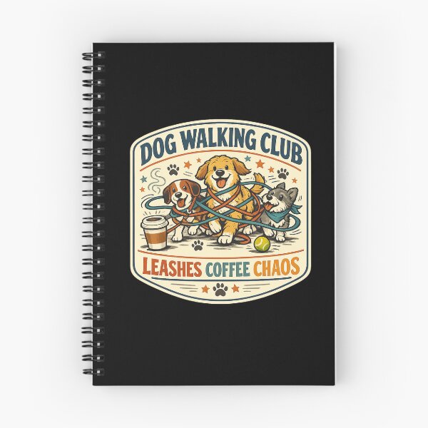Item preview, Dog Walking Club Leashes Coffee Chaos designed and sold by Concrete Coffee Studio.