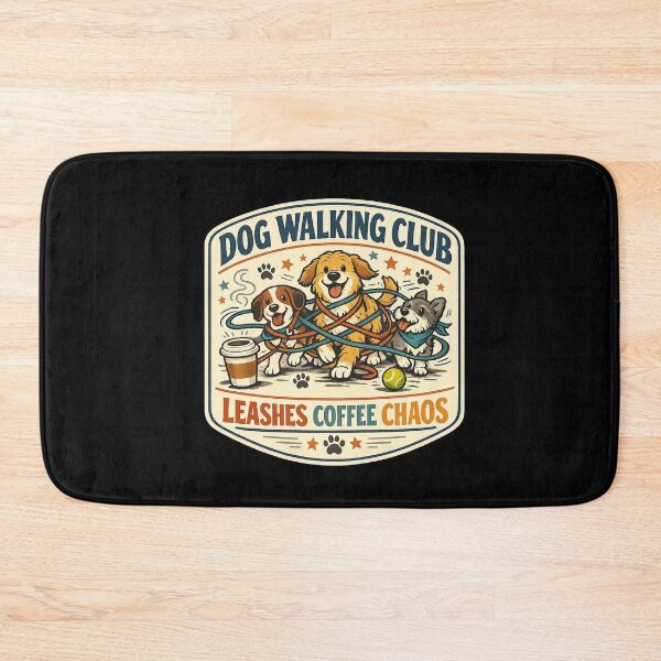 Item preview, Dog Walking Club Leashes Coffee Chaos designed and sold by Concrete Coffee Studio.
