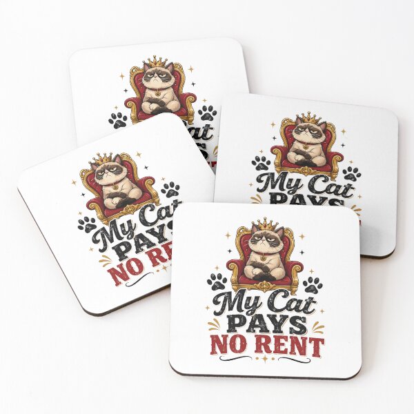 Item preview, My Cat Pays No Rent - Funny Cat Lover Gift designed and sold by MKarts96.