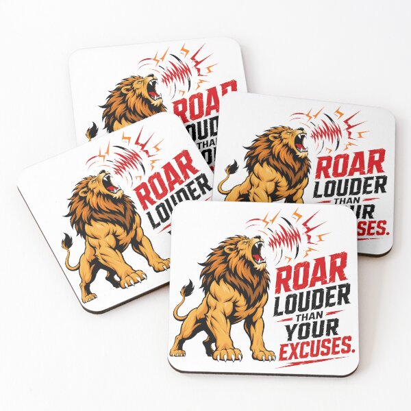 Item preview, Roar Louder Than Your Excuses Fitness Lion designed and sold by Nuvoro Gifts.