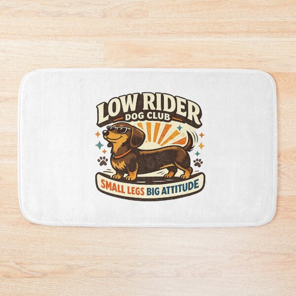 Item preview, Low Rider Dog Club Small Legs Big Attitude Dachshund designed and sold by Concrete Coffee Studio.