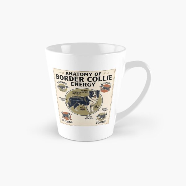 Item preview, Anatomy of Border Collie Energy Vintage Retro Dog Lover Design designed and sold by urbinet.