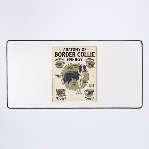 Item preview, Anatomy of Border Collie Energy Vintage Retro Dog Lover Design designed and sold by urbinet.