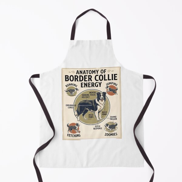 Item preview, Anatomy of Border Collie Energy Vintage Retro Dog Lover Design designed and sold by urbinet.