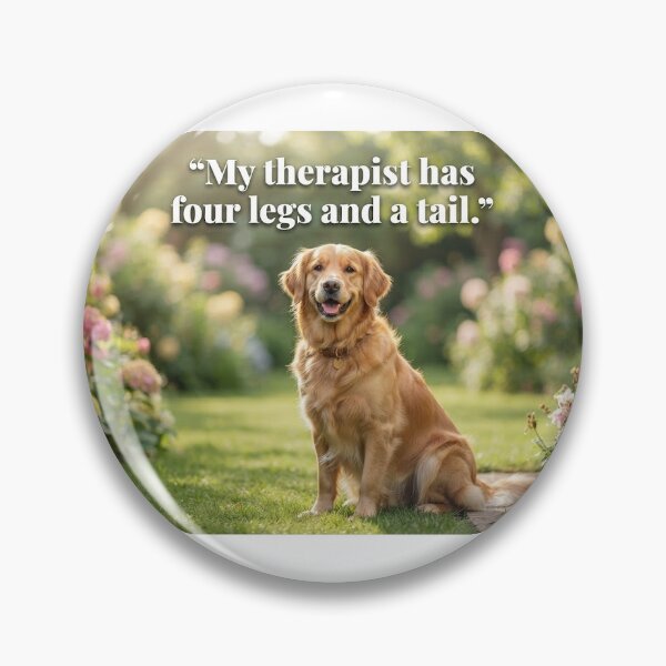 Item preview, My Therapist Has Four Legs And A Tail Golden Retriever Art designed and sold by PrintableArt123.