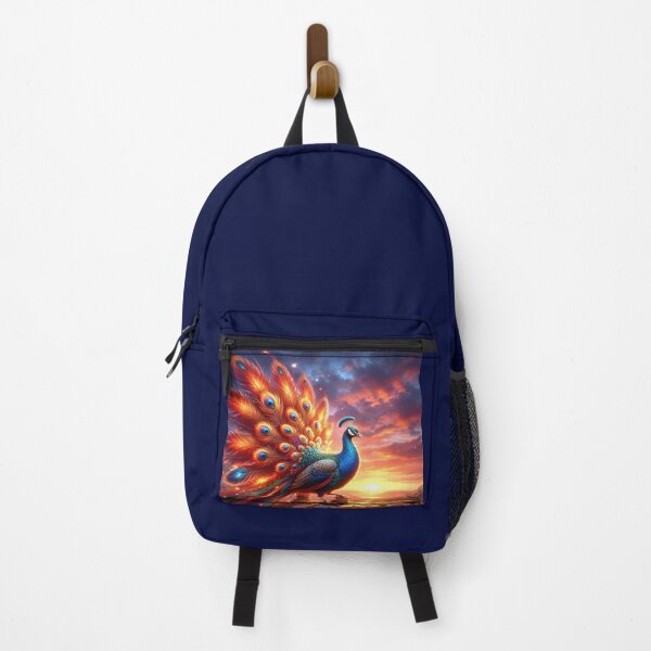 Item preview, Majestic Peacock at Sunset – Vibrant Fantasy Art designed and sold by Dogandesighn.