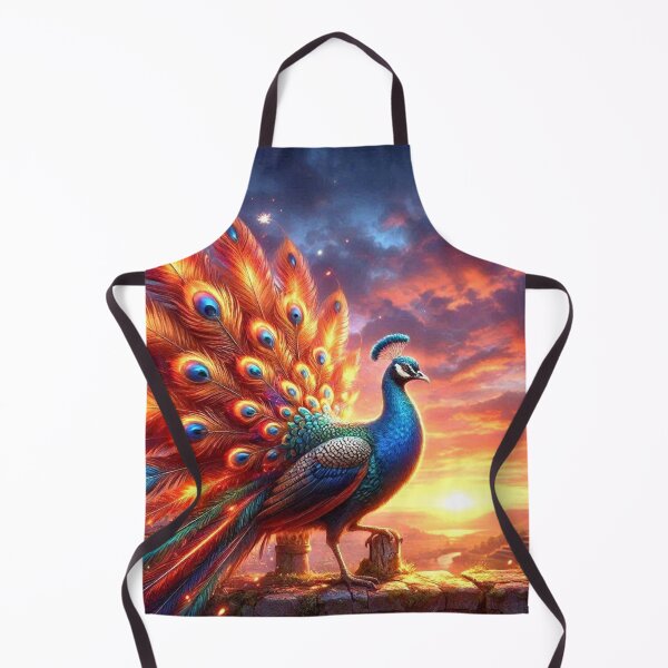 Item preview, Majestic Peacock at Sunset – Vibrant Fantasy Art designed and sold by Dogandesighn.