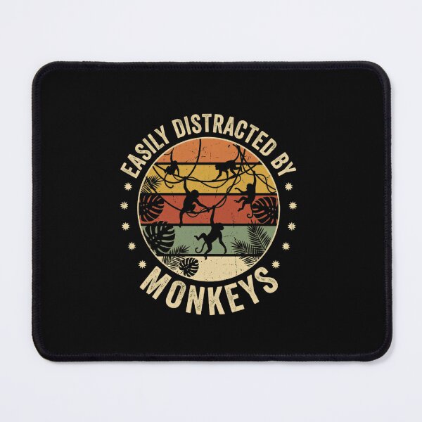 Item preview, Easily Distracted By Monkeys Primate Animal Lover Fan Zoo Wildlife designed and sold by RetroMini2026.