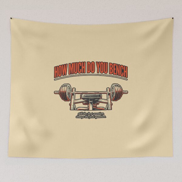 Item preview, How Much Do You Bench - Vintage Barbell Weightlifting Design designed and sold by Enea Kelo.
