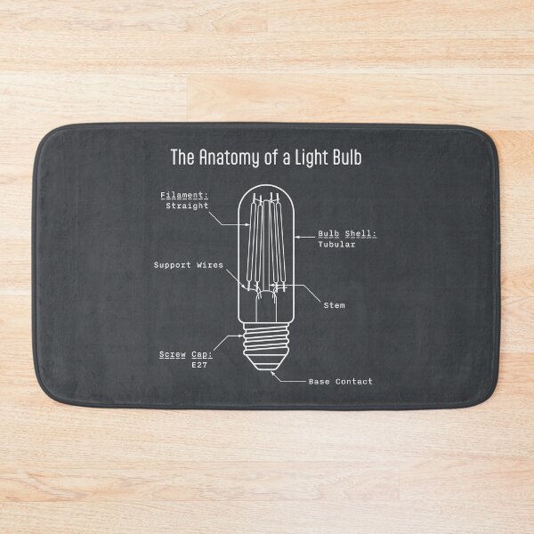 Item preview, Monochrome Tubular Light Bulb Anatomy Art designed and sold by drTerrens.