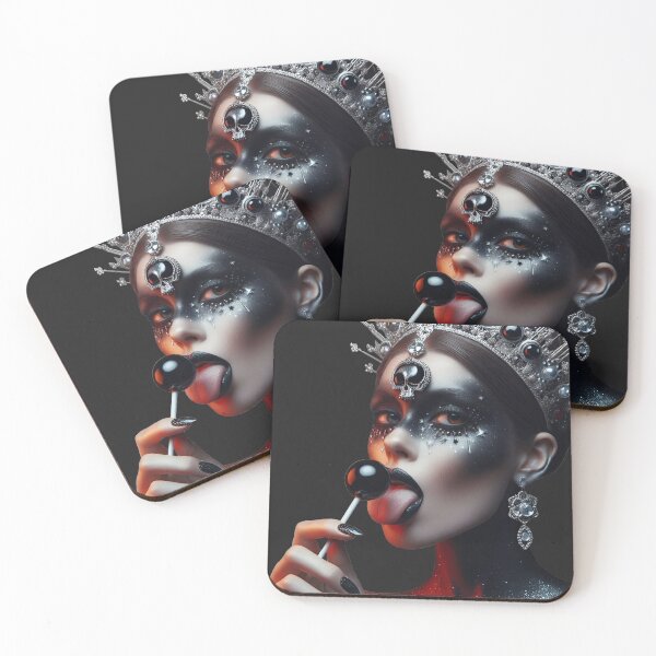 Item preview, Dark Queen Licking Black Lollipop designed and sold by Voodoo Store Paranormal Collections.