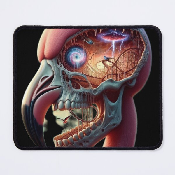 Item preview, The Ride of Madness – Flamingo Skull Rollercoaster designed and sold by LujziWorld.