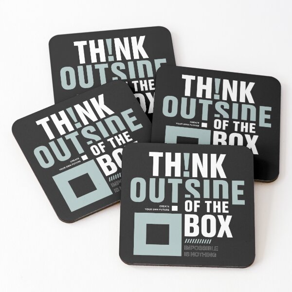 Item preview, Think Outside of The Box - Creative Typography Design designed and sold by Stotee.