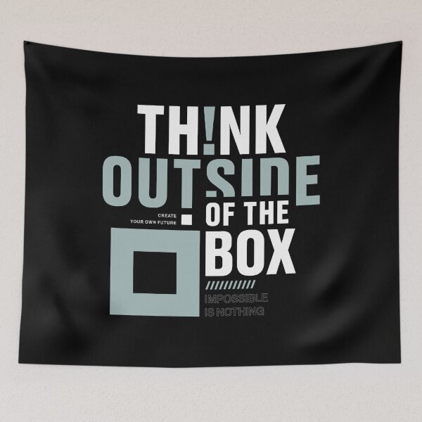 Item preview, Think Outside of The Box - Creative Typography Design designed and sold by Stotee.