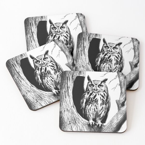 Item preview, Curious owl designed and sold by Island Art Studios.