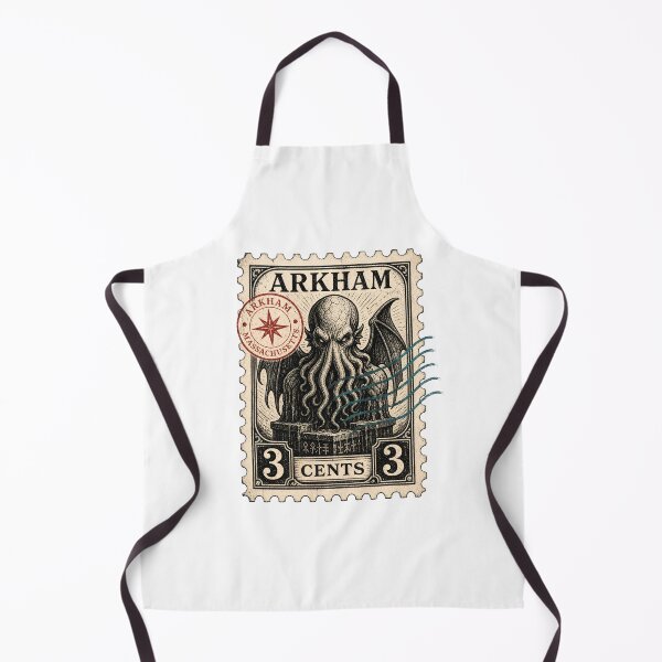 Item preview, Arkham Massachusetts Vintage Cthulhu Postage Stamp Cosmic Horror designed and sold by Fenay Designs.