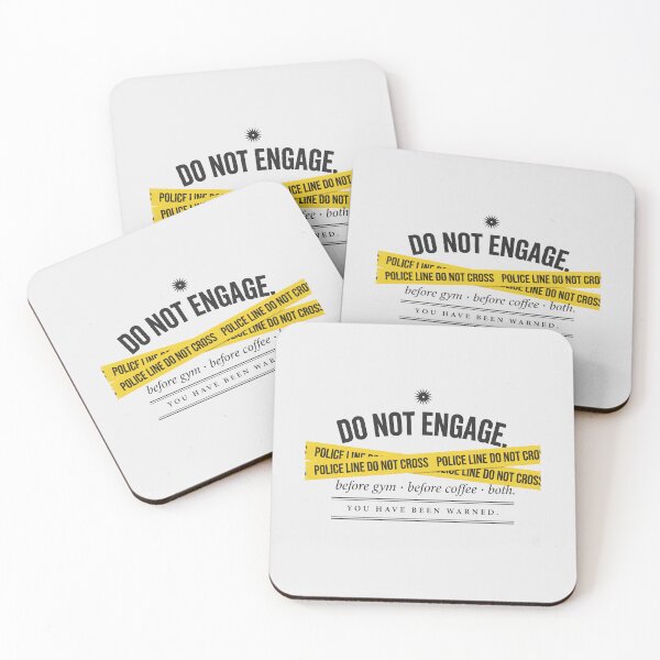 Item preview, Do Not Engage Before Gym and Coffee - Fitness Design designed and sold by Enea Kelo.