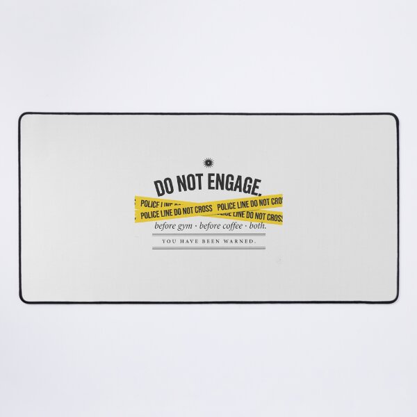 Item preview, Do Not Engage Before Gym and Coffee - Fitness Design designed and sold by Enea Kelo.