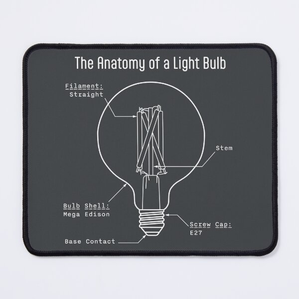 Item preview, Monochrome Mega Edison Bulb Anatomy Art designed and sold by drTerrens.