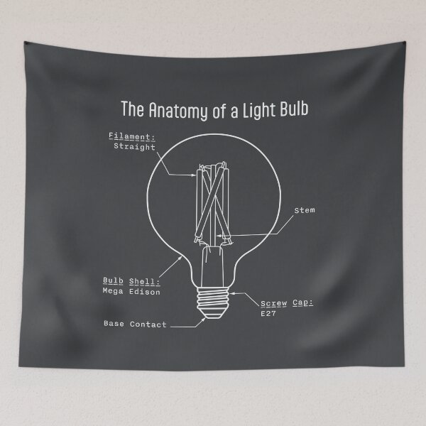 Item preview, Monochrome Mega Edison Bulb Anatomy Art designed and sold by drTerrens.