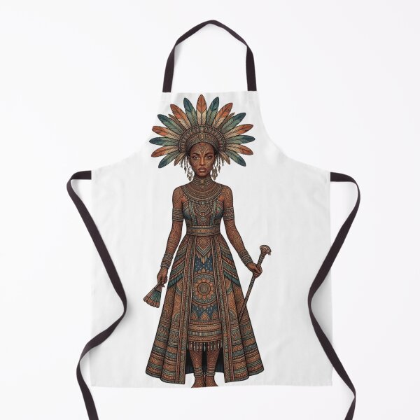 Item preview, Royal African Tribal Queen - Red and Purple Fantasy Mandala Art designed and sold by DoodleIntricate.