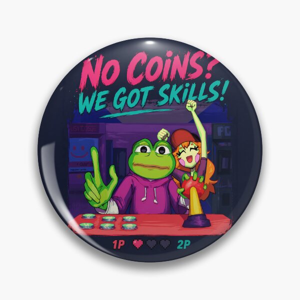 Item preview, Pepe Frog Arcade Gamer Funny Meme Shirt | Retro Gaming Couple | No Coins We Got Skills designed and sold by VinBasis.