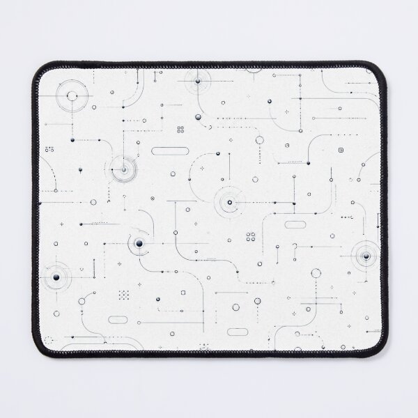 Item preview, Apple Aesthetic Minimalist Circuit Print – White and Electric Blue designed and sold by OpenDreamArts.