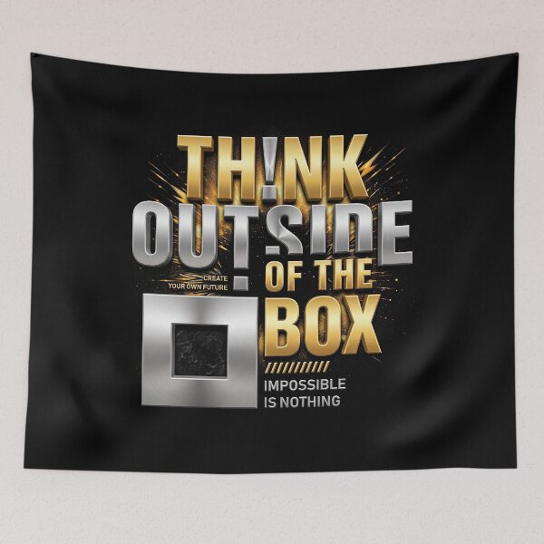 Item preview, Think Outside of The Box - Creative Typography Design designed and sold by Stotee.