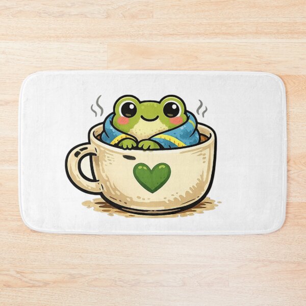 Item preview, Emotional Support Frog – Cozy Frog in Coffee Mug | Cute Comfort Sticker designed and sold by Timeless Junction.