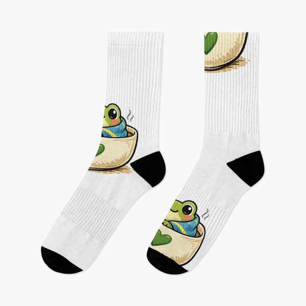 Item preview, Emotional Support Frog – Cozy Frog in Coffee Mug | Cute Comfort Sticker designed and sold by Timeless Junction.