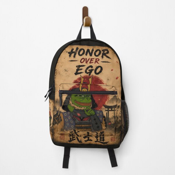 Item preview, Honor Over Ego | Bushido Samurai Frog | Vintage Japanese Poster designed and sold by VinBasis.