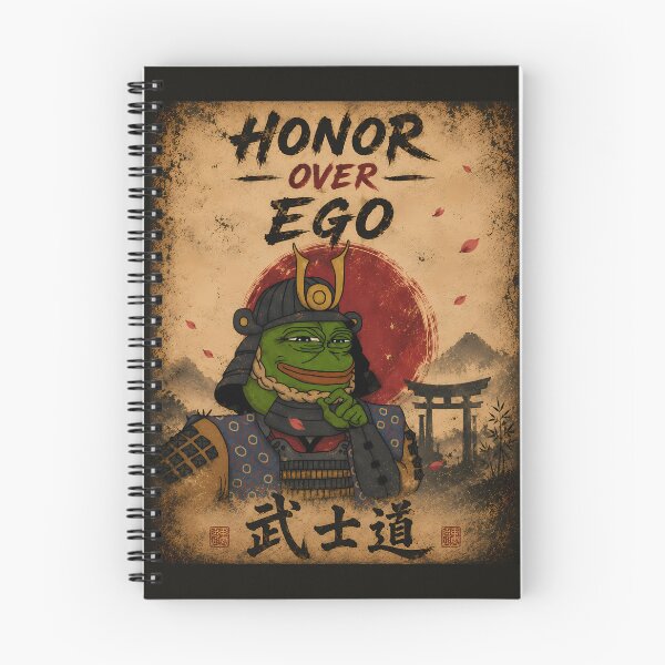 Item preview, Honor Over Ego | Bushido Samurai Frog | Vintage Japanese Poster designed and sold by VinBasis.