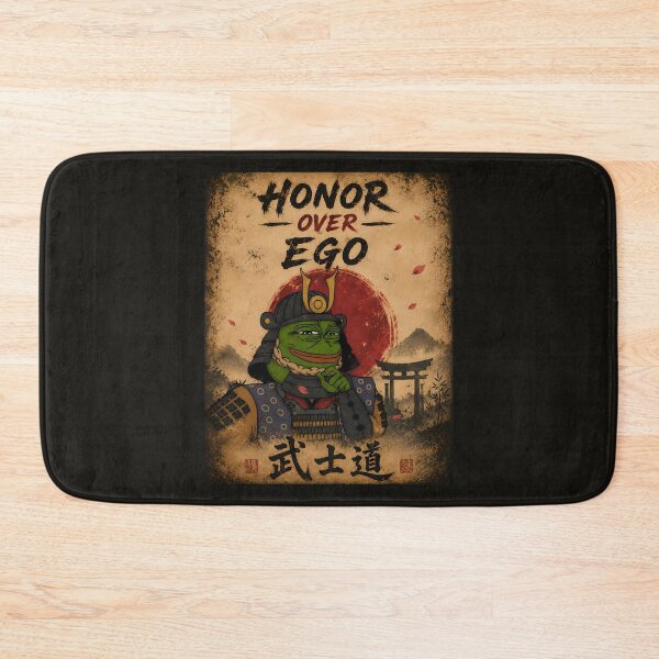 Item preview, Honor Over Ego | Bushido Samurai Frog | Vintage Japanese Poster designed and sold by VinBasis.