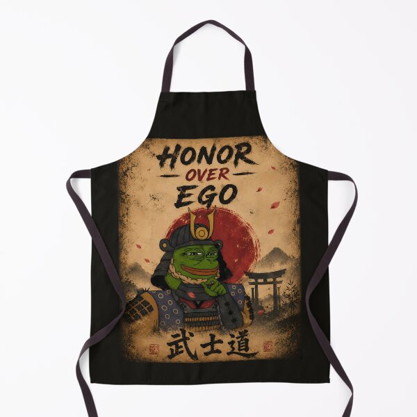 Item preview, Honor Over Ego | Bushido Samurai Frog | Vintage Japanese Poster designed and sold by VinBasis.