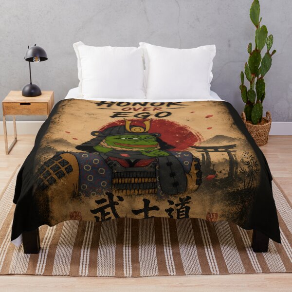 Item preview, Honor Over Ego | Bushido Samurai Frog | Vintage Japanese Poster designed and sold by VinBasis.