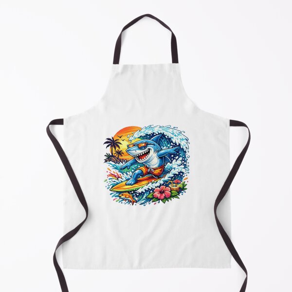 Item preview, Cool Surfing Shark Tropical Sunset designed and sold by AchraffPrint.
