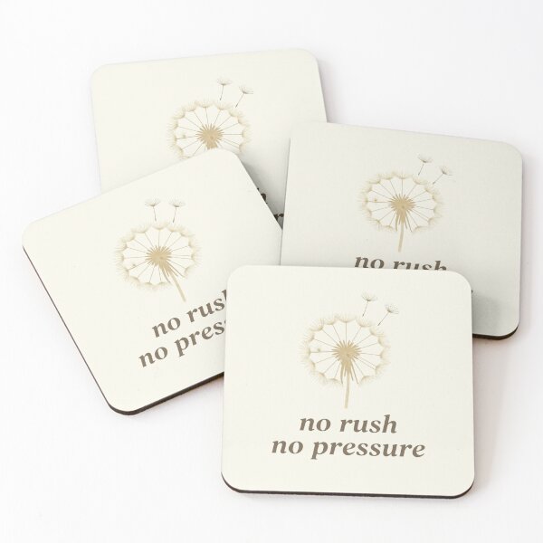 Item preview, No Rush No Pressure – Inspirational Wellness Typography designed and sold by CosmicQuietStudio.
