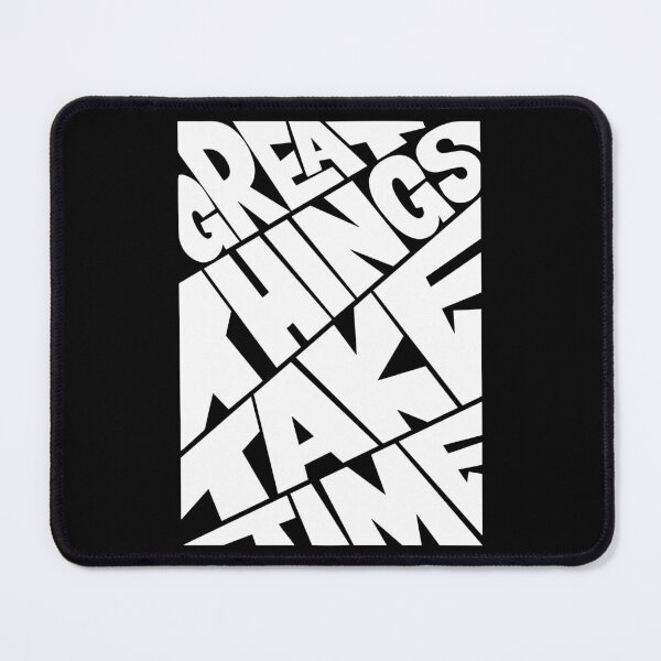 Item preview, Great Things Take Time - Bold Warp Typography Design designed and sold by Stotee.