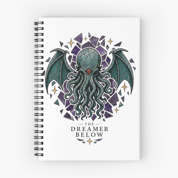 Item preview, The Dreamer Below Cthulhu Stained Glass Window Gothic Mosaic designed and sold by Fenay Designs.