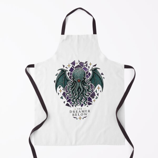 Item preview, The Dreamer Below Cthulhu Stained Glass Window Gothic Mosaic designed and sold by Fenay Designs.