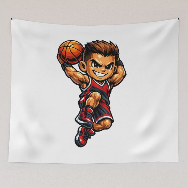 Item preview, Basketball Player Cartoon designed and sold by AlexLineArt.